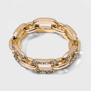 Sugarfix by BaubleBar Pave Chain Ring